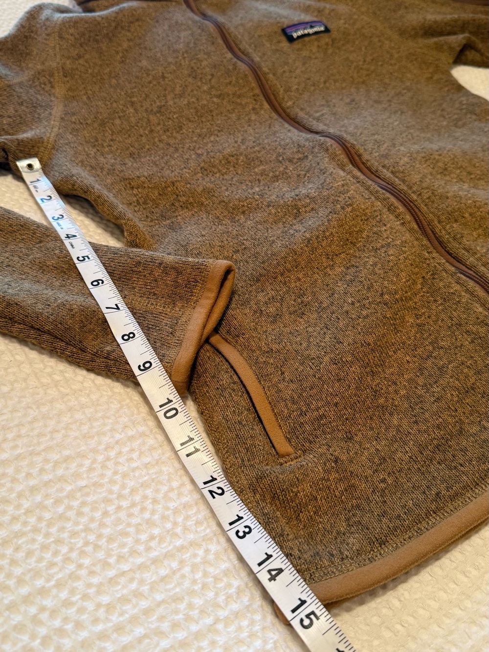 Patagonia | Brown Heather Full-Zip Fleece Jacket | Size = Small - Picture 8 of 9